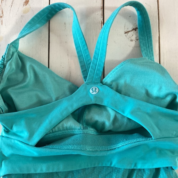 Lululemon Teal Sports Top, Size 4 - Picture 2 of 6